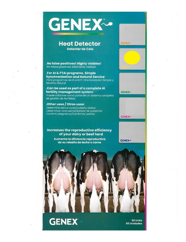 Paquete 50 Parches Detección Celos Calores Vacas Bovinos
