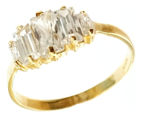 Anillo Churumbela Luminosa Calidad Chapa De Oro 18k Regalo