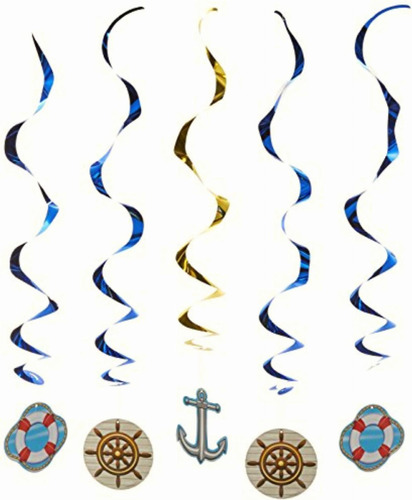 Beistle 57578 5-pack Cruise Ship Whirls, 3-feet 4-inch