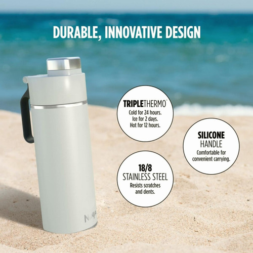 Ninja Dw2401wh Thirsti Botella De Agua De Viaje De 24 Onzas,