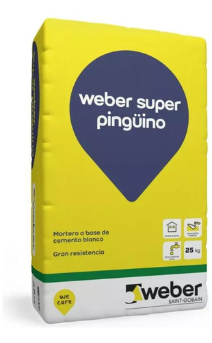 Cemento Blanco Weber Pinguino X 25kg