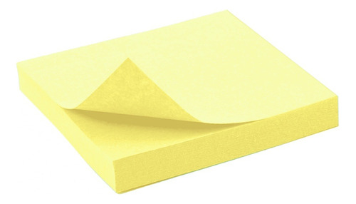 Kit 3 Bloco De Notas Folhas Transparente Adesivo Post It Cor Amarelo/Transparente