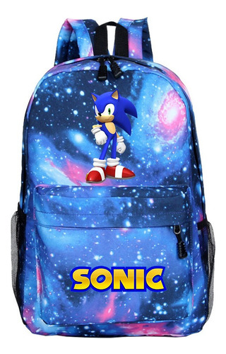 Mochila Escolar Sonic Backpack Para Adolescentes