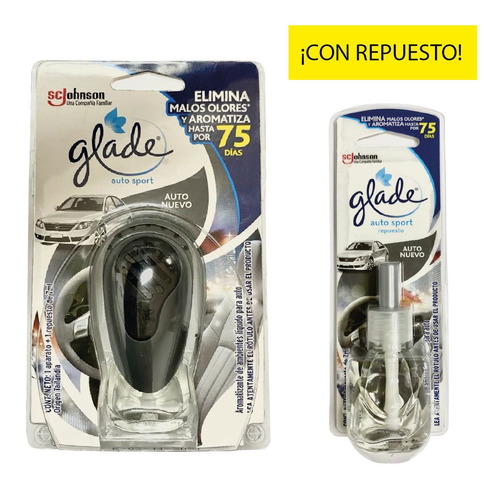 Glade Auto Sport Esencia Acqua + Recarga