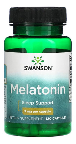Swanson Melatonina 3 Mg 120 Cápsulas Sabor Sin Sabor