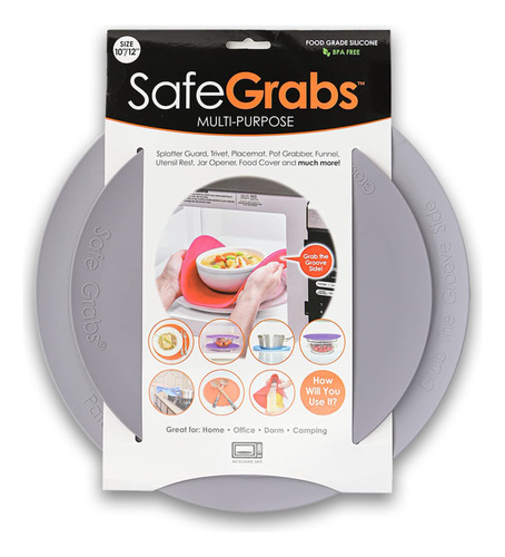 Safe Grabs: Tapete Silicona Multiuso Original Para Microonda