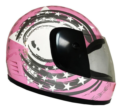 Casco Cerrado Para Niño Y Niña Moto Motocicleta 4 Colores Color Rosa Tamaño del casco XS (52-54CM)
