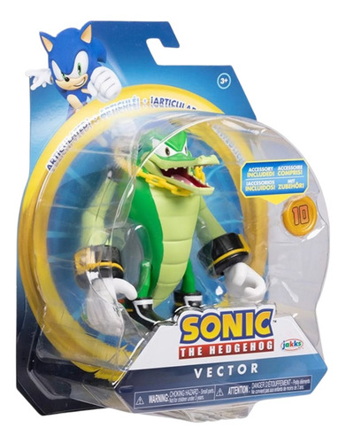 Figura Jakks Sonic The Hedgehog Vector Com Super Ring