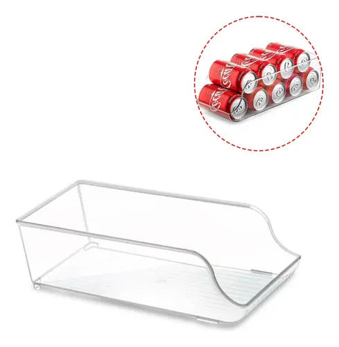 Organizador de Acrílico Box para Latas 350ml Transparente Geladei...