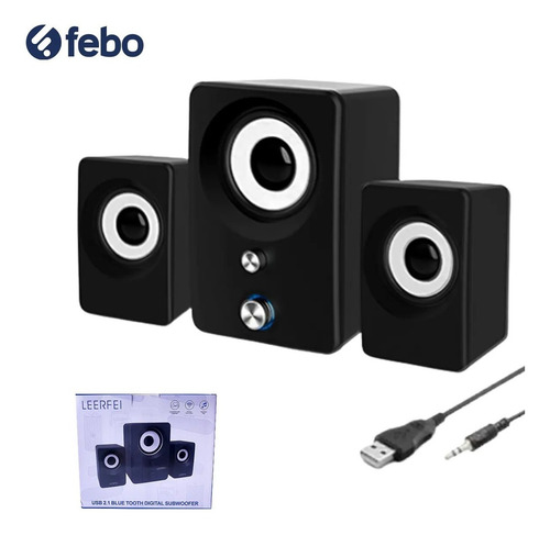 Imagen 2 de 9 de Parlante Home Theater 2.1 Multimedia Pc Tv Celular Febo