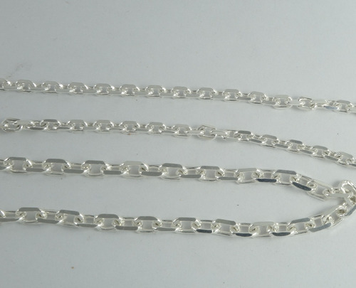 Imagen 6 de 7 de Cadena Forcet Y Cruz Bombe Maciza 4mm 70cm Hombre Plata 925