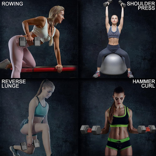 Mancuerna Hexagonal Pesa Ejercicio Gym 22 Lb Gimnasio,1 Par