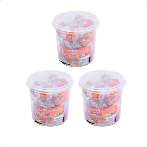 Kit 3 Potes De Abóbora Com Coco Doce Caseiro 1 Kilo Covizzi