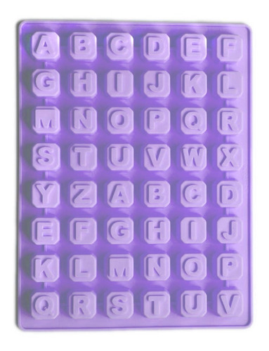 Molde Silicon Letras Abecedario Cubitos Chocolate Resina