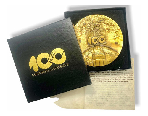 Wow Medalla De Bronce 100 Años De Coca Cola Medallic Art Co (Usado)
