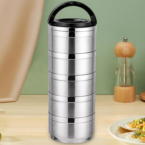 Bento Box Adultos Lancheira Aço Inoxidável 5 Camadas