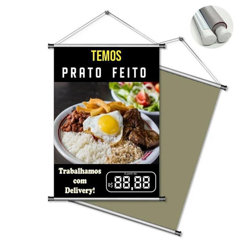 Banner Restaurante Prato Feito Tamanho 100x65cm B33