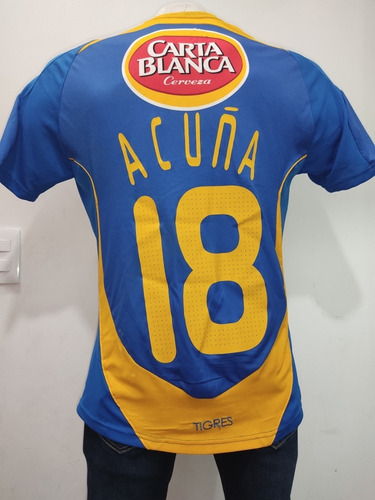 Jersey T I G R E S Uanl Vis Match Worn Acuña Usada En Juego 