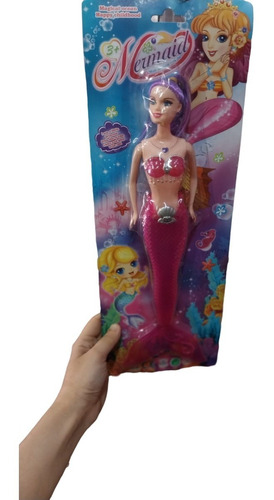 Muñeca Sirena Rosa Articulada Sebigus
