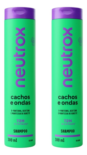 Shampoo Neutrox 300ml Cachos Ondas-kit C/2un