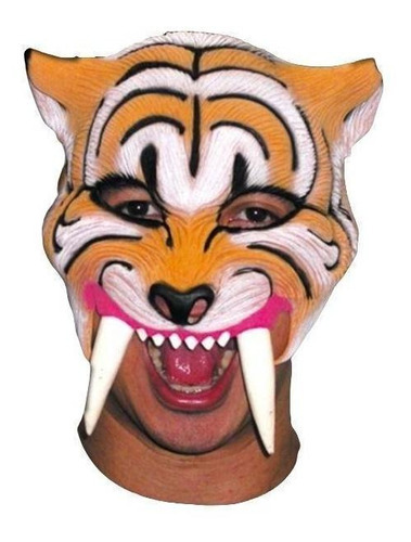Máscara Tigre Dente Sabre Festa Carnaval E Halloween