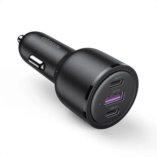 Mini cargador de coche de 200W, QC3.0 mechero de carga rápida para iPhone,  PD, USB tipo C, para Xiaomi, Samsung, Huawei, iPhone