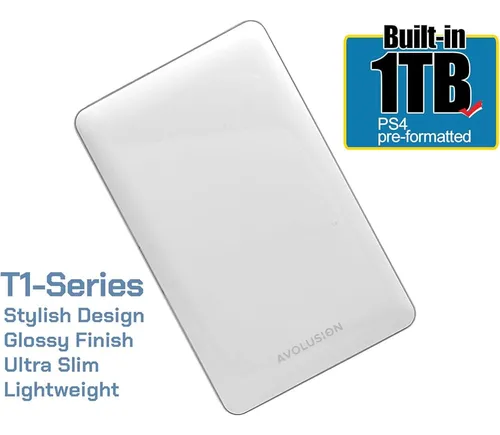 Disco Duro Externo Avolusion T1 1tb Usb 3.0 Para Ps4 - Blanc