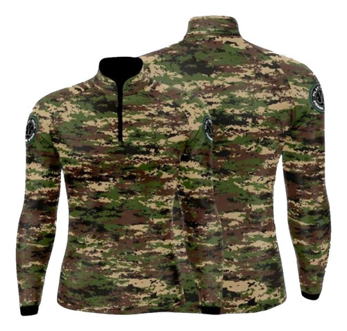 Camiseta De Pesca, Caza, Camping - Camuflada - Protección Uv