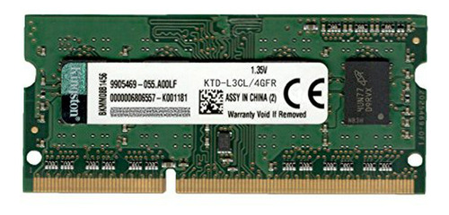 Memoria Ddr3l Sodimm Kingston 4gb 1600mhz 1.35v Pc3-12800