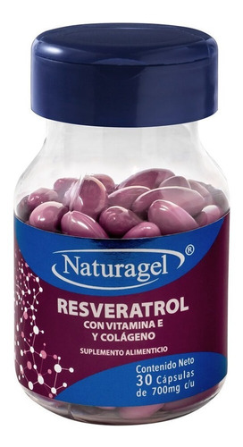 Resveratrol Con Vitamina E Y Colágeno C/30 Caps Naturagel
