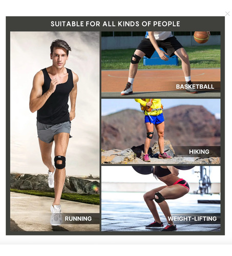 Soporte De Rodilla Deportiva Para Correr Entrenar Grande Negro L