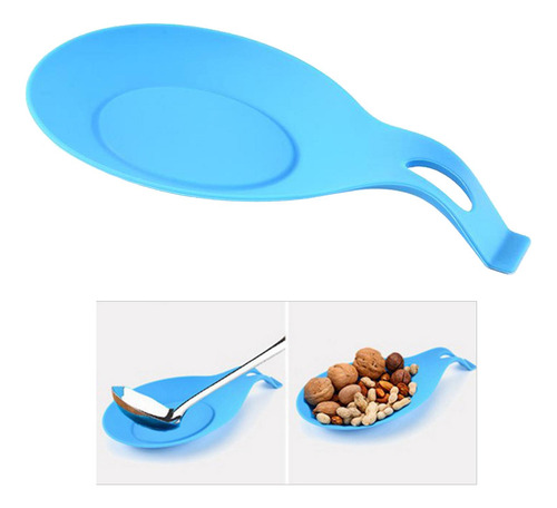 5 Soporte De Silicona Para Utensilios De Cocina Azul