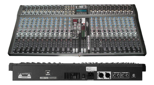 Consola Mixer 24 Canales Stereo Interfaz De Grabacion Usb