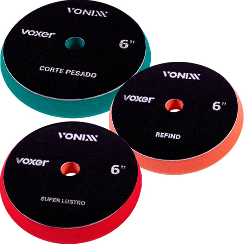 Kit Boina De Espuma 6'' Corte Refino Super Lustro Vonixx
