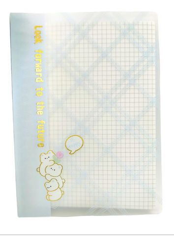 Carpeta Espiral De Metal Tamaño A5 Kawaii Cuaderno 50 Hojas 