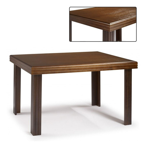 Conjunto De Mesa Essência Madeira Maciça Com 6 Cadeiras Uniã