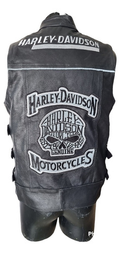 Chaleco De Piel Tipo Harley Davidson