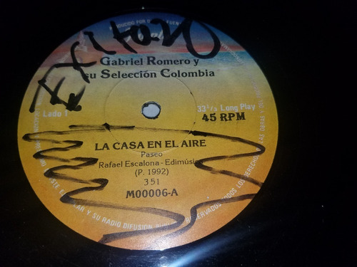 Lp Single Gabriel Romero Y Su Seleccion Colombia Cumbia