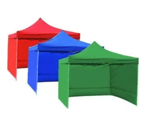 Gazebo Plegable Easy Set 3x3 Super Reforzado Feria + Pared 