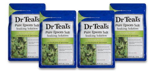 Sal Epsom Dr. Teal's 3 Pound (pack Of 4)#1 Drtl