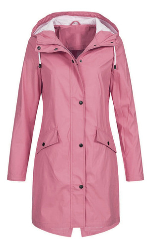 Chaqueta Impermeable De Talla Grande Para Mujer E Con Capuch