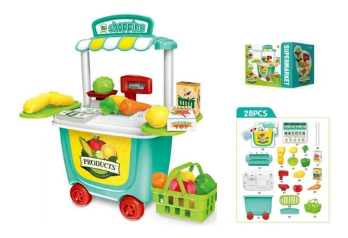 Juguete Carrito Cocina Comidas Accesorios Zippy Babymovil 