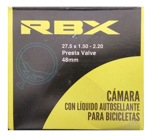 Camara Bicicleta Rbx Autosellante 27.5x 1.50/2.20 V/francesa