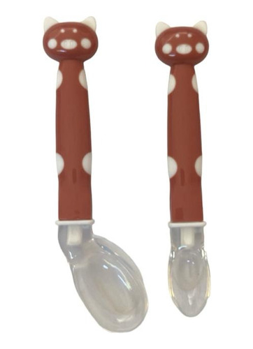 Set De 2 Cucharas De Comer Para Bebes Silicona. Flex