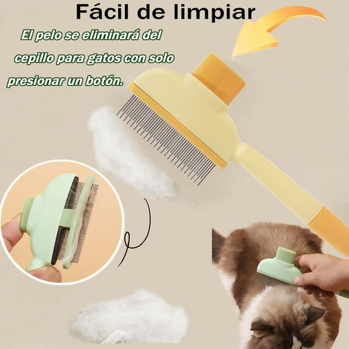 . 2 Peines Para Mascotas Autolimpiantes,elimina Enredos Y
