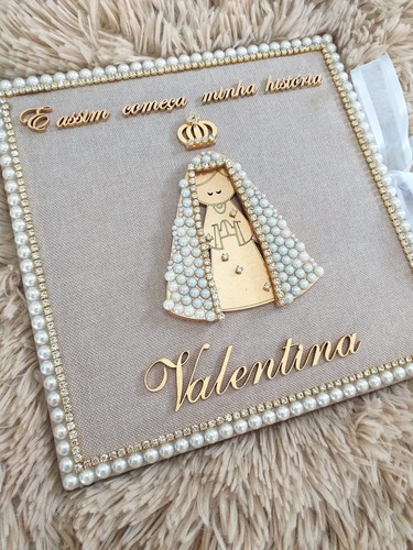 Imagem 2 de 9 de Livro Do Bebê Luxo Nossa Senhora Aparecida Personalizado