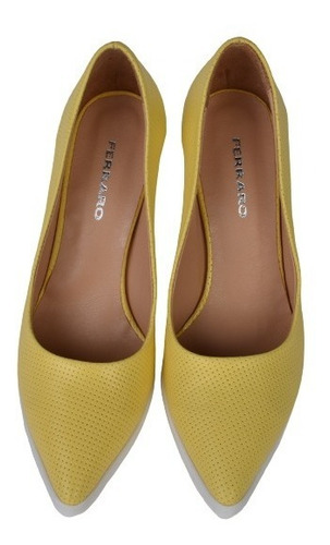 Imagen 9 de 10 de Zapatos Stilettos De Mujer De Cuero Taco Alto Cara - Ferraro