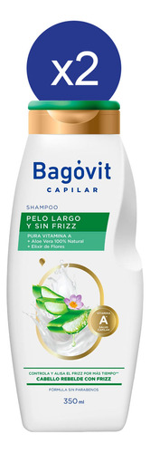 Pack Shampoo Bagóvit Pelo Largo Sin Frizz 350 Ml