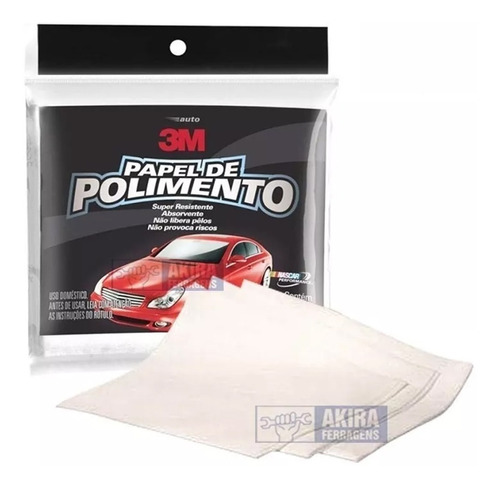 Papel Polimento 3m Cera Auto Carro C/10 Unidades 30cm X 29cm