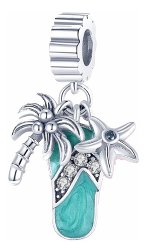 Charm Sandalia De Playa Pando Compatible Plata Ley 925